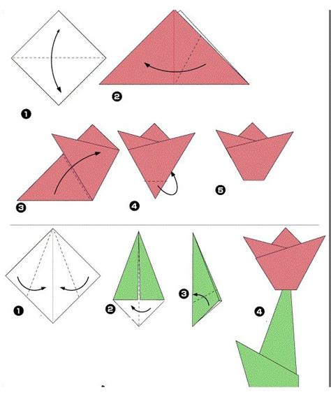 Используем искусство оригами для создания красивых тюльпанов