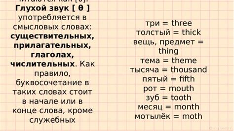 История применения слова "рот" в английском языке