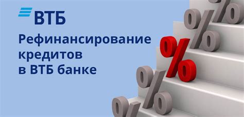 Какие банковские услуги предлагаются при рефинансировании кредита в ВТБ Банке