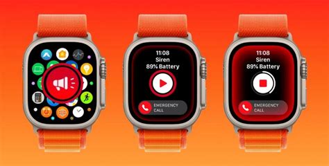 Как включить сирену на Apple Watch Ultra