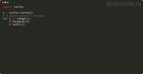 Как вписать квадрат внутрь другого квадрата в Python