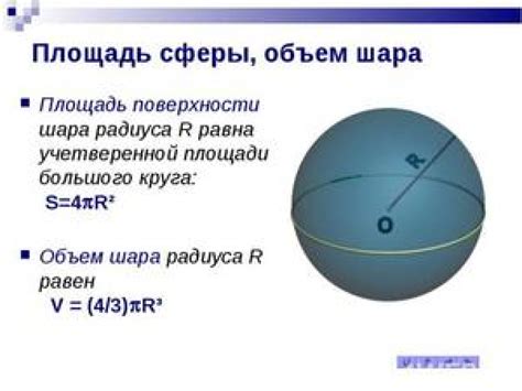 Как вычислить площадь поверхности шара