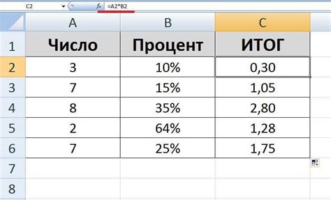 Как вычислить процент роста в Excel