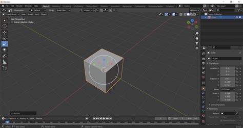 Как добавить куб в Blender