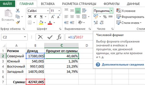 Как использовать формулы процентного распределения в Excel