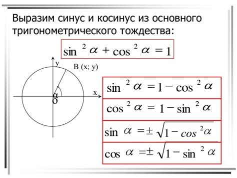 Как найти синус через квадрат