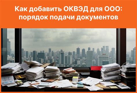 Как поменять основной ОКВЭД для ООО - полное руководство