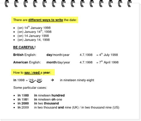 Как правильно записывать даты на английском языке