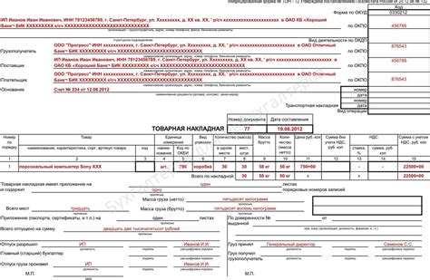 Как правильно оформить товарную накладную от ИП