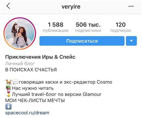 Как разместить биографию в Instagram в столбик красиво