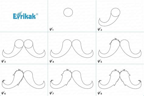 Как рисовать усы карандашом: подробная инструкция