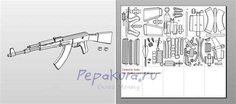 Как сделать АК 74У из бумаги
