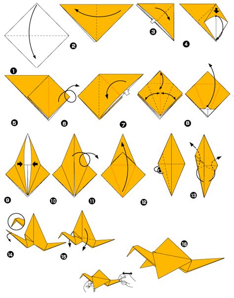 Как сделать японского журавлика оригами: