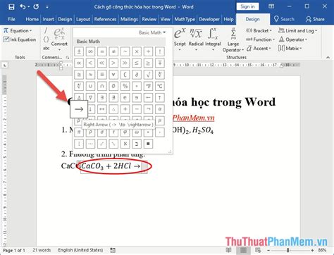 Как создать химическую формулу в Word