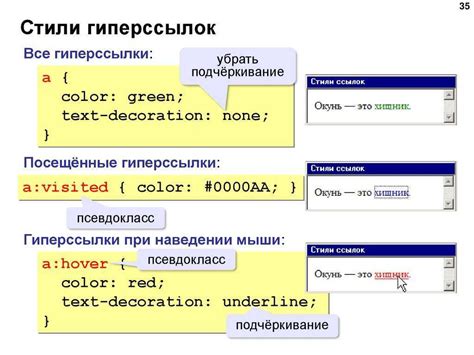 Как убрать подчеркивание ссылки с помощью CSS