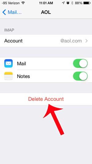 Как удалить учетную запись почты с iPhone