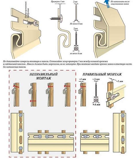 Крепление сайдинга с помощью крепежных элементов