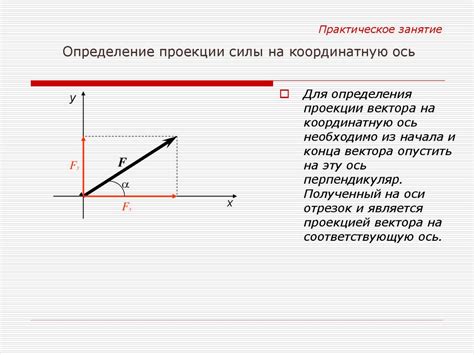 Математические методы для поиска проекции точки на ось