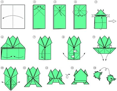 Материалы, необходимые для создания оригами лягушки