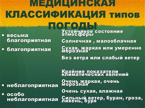 Медицинская классификация