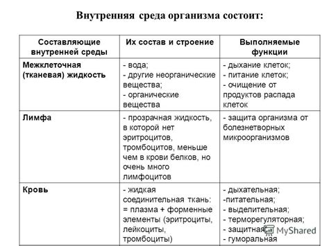 Межклеточная жидкость в поддержании стабильности внутренней среды