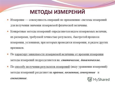 Методы измерения ММИ