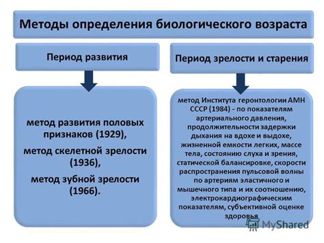 Методы определения биологического возраста