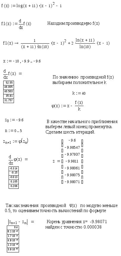 Методы решения с единственным корнем