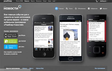 Мобильные приложения новостей