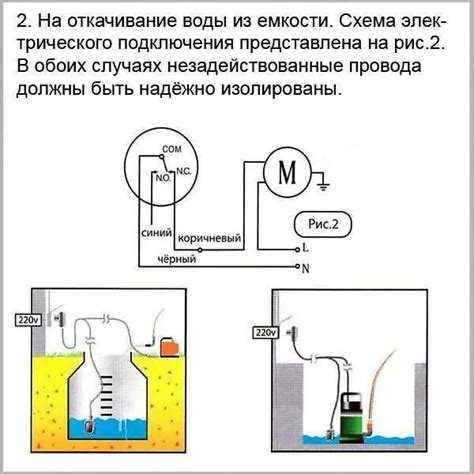 Монтаж поплавкового выключателя