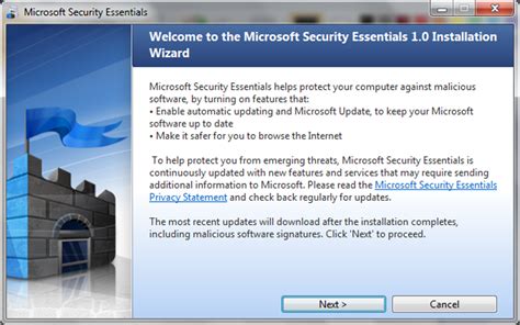 Найдите и удалите Microsoft Security Essentials