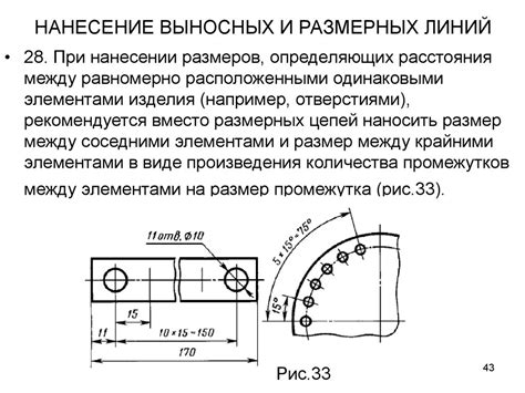 Нанесение основных линий и деталей