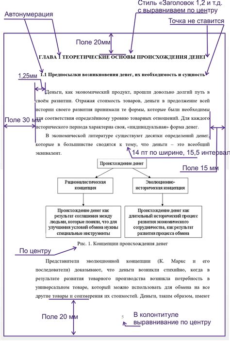 Написание основной части курсовой работы