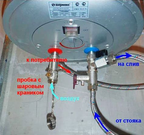 Наполнение бойлера водой