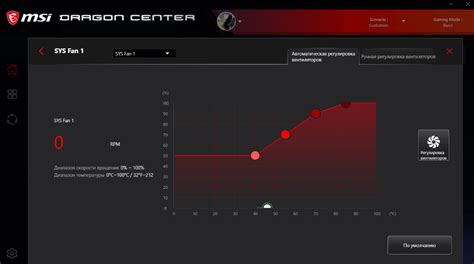 Настройка выборочного охлаждения вентиляторов в MSI Center: оптимизация работы системы