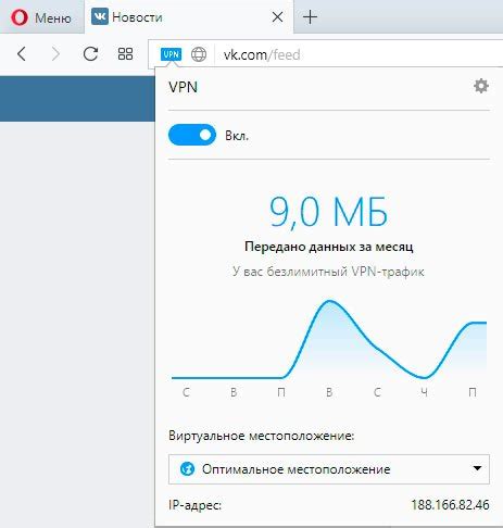 Настройка и активация VPN в Опере