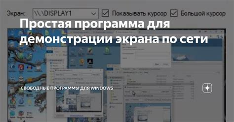 Настройка и запуск программы для демонстрации экрана