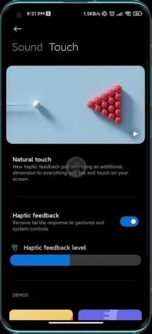 Настройка тактильного отклика на Xiaomi