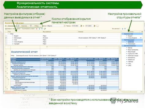 Настройка фильтров и отборов