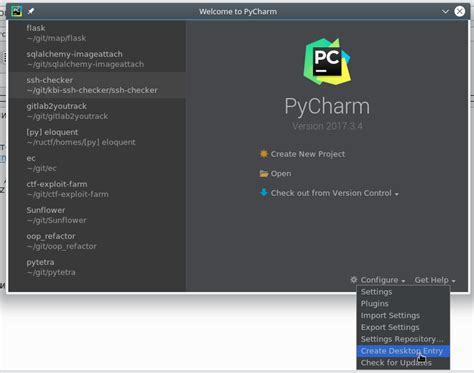 Настройка PyCharm на Fedora