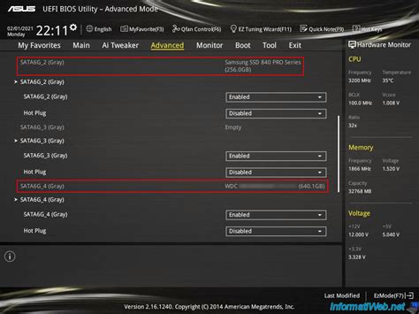 Настройка SSD M2 в BIOS