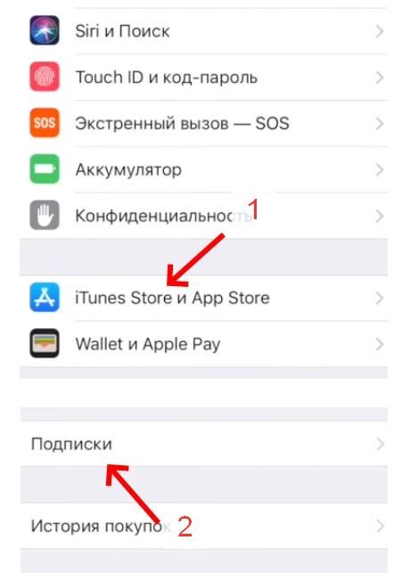 Находим раздел "iTunes Store и App Store"