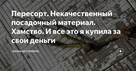 Некачественный посадочный материал