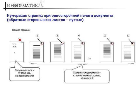 Нумерация страниц при печати документа