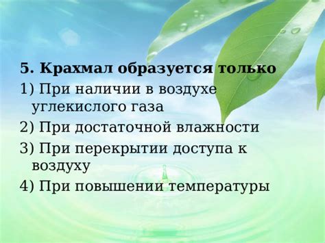 Обеспечение достаточной влажности