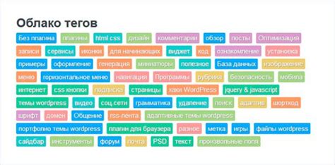 Облако тегов на сайте: основные принципы и преимущества