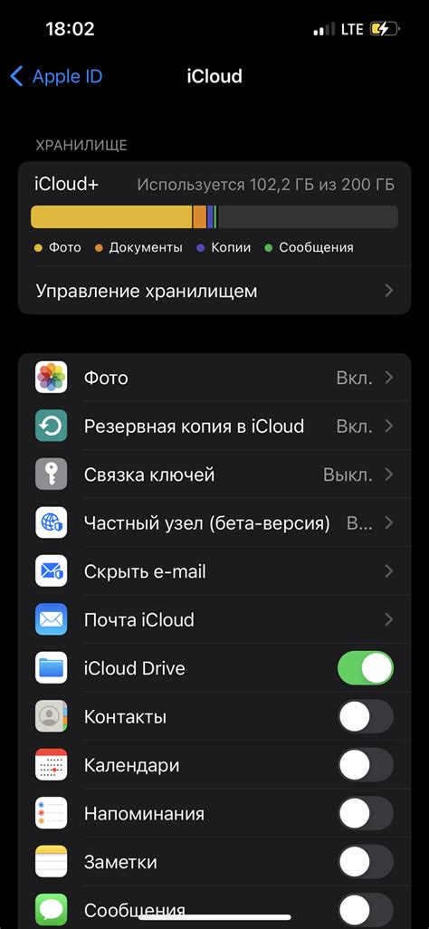 Облачное хранилище iCloud на iPhone