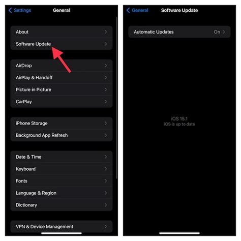 Обновите программное обеспечение на iPhone