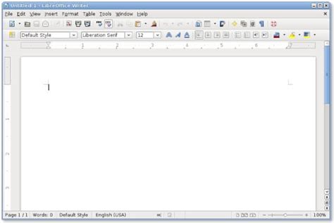 Ознакомление с LibreOffice Writer