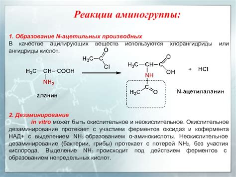 Окислительное разложение аминогруппы